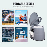 Bild in Galerie-Viewer laden, Amocart Portable Toilet for Camping Porta Potty with 1.3G Detachable Inner Bucket Travel Toilet for Outdoor Camping Travel