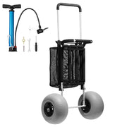 Load image into Gallery viewer, SucceBuy Beach Dolly with Big Wheels for Sand 29.9"x15.4" Cargo Deck w/ 12" Balloon Wheels 165 lbs Folding Sand Cart for Beach