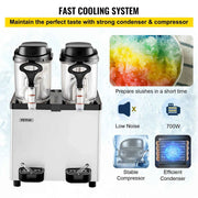 Bild in Galerie-Viewer laden, Amocart 2x6L Commercial Beverage Slush Machine Frozen Drink Juice Dispenser Ice-Cool Smoothie Maker Equipment for Restaurant