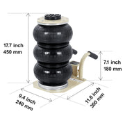 Load image into Gallery viewer, SucceBuy Triple Bag Air Jack 3 Ton (6600 lbs) Capacity Portable Pneumatic Car Jacks Heavy Duty & Quick Lifting for Garage Repair
