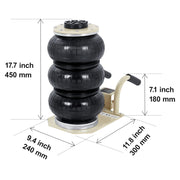 Load image into Gallery viewer, SucceBuy Triple Bag Air Jack 3 Ton (6600 lbs) Capacity Portable Pneumatic Car Jacks Heavy Duty & Quick Lifting for Garage Repair