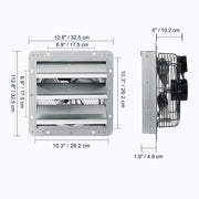 Load image into Gallery viewer, SucceBuy Shutter Exhaust Fan AC/ EC-motor 10-Speed Adjustable Wall Mount Attic Ventilation and Cooling for Greenhouses Garages
