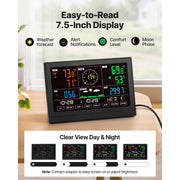 Load image into Gallery viewer, SucceBuy 5-in-1 Solar Powered Wi-Fi Weather Station for Weather Forecast, Wind Speed Direction, Temperature, Humidity, Rainfall - AMOCART