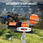 Load image into Gallery viewer, Amocart 3500lbs Electric Winch ATV/UTV Wired Car Winch with 39 ft Synthetic Rope Aluminum IP55 Waterproof for Towing Boat Truck