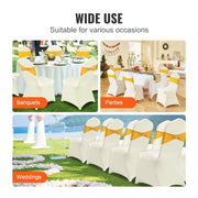 Load image into Gallery viewer, Amocart 30/50PCS Ivory Stretch Spandex Folding Chair Covers Universal Fitted Chair Cover Removable Protective Slipcovers