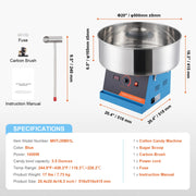 Charger l'image dans la visionneuse de galerie, Amocart Electric Cotton Candy Machine Candy Floss Maker Commercial Cotton Candy Machine w/ Stainless Steel Bowl and Sugar Scoop