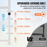 Load image into Gallery viewer, SucceBuy Goat & Sheep Stand 51x23 in Livestock Stand Metal Livestock Milking Shearing Stand 21" to 33" Adjustable Height White - AMOCART