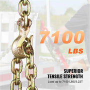 Load image into Gallery viewer, Amocart 2-Pack G80 Transport Binder Chain 3/8"5/16" Tow Chain with Clevis Hooks Logging Chain for Towing Truck Tie Down Binding