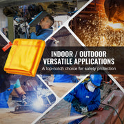 Load image into Gallery viewer, Amocart Welding Screen with Frame 6' x 6' Welding Curtain Screen Flame-Resistant Vinyl Welding Protection Screen