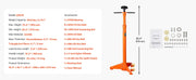 Bild in Galerie-Viewer laden, Amocart Underhoist Stand 3/4 Ton Capacity Pole Jack, Lifting from 43.3" to 70.9" Triangular Base Two Wheels Automotive Support