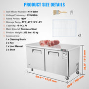 Load image into Gallery viewer, SucceBuy 72" Commercial Refrigerator Sandwich & Salad Prep Table 20Cu.Ft Food Prep Frost Free Refrigerator for Restaurant Bar