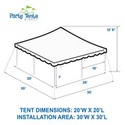 Load image into Gallery viewer, 20’ x 20’ Weekender Canopy Pole Tent, Indoor and Outdoor Heavy Duty Easy Up, 80 Person Capacity Tent for Parties,, Customized