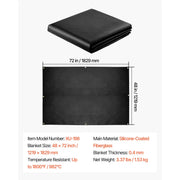 Load image into Gallery viewer, Amocart Welding Blanket 4 x 6/6 x 8 FT Silicone Coated Fiberglass Welding Blanket Flame Retardant Insulation Mat with Grommets