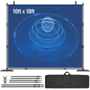 Bild in Galerie-Viewer laden, Amocart 10 x 10 ft Heavy Duty Backdrop Stand Height Adjustable Photography Backdrop Stand for Party Wedding Display Exhibition