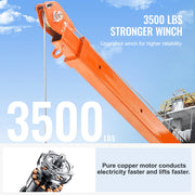 Load image into Gallery viewer, for Factory Lifting Goods Amocart 1100lbs Electric Pickup Truck Crane W/ 3500lbs Electric Winch Bed Jib Crane Hoist 360° Swivel