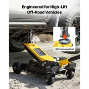 Load image into Gallery viewer, Amocart 3 Ton Floor Jack Aluminum & Steel Racing Floor Jack with Dual Pistons Quick Lift Pump Hydraulic Car Lift for SUV Pickup