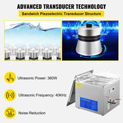 Load image into Gallery viewer, Amocart 15L Ultrasonic Cleaner Lave-Dishes Portable Washing Machine with Digital Timer Ultrasound Home Jewelry Clean Appliances