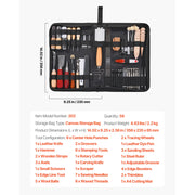 Load image into Gallery viewer, SucceBuy 38/59/61/72/92PCs Leather Working Tools Kit Leather Craft Tools Storage Bag Engraving Punching Sewing Stamping Tools