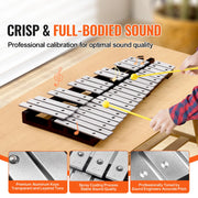 Charger l'image dans la visionneuse de galerie, Amocart 32 Note Glockenspiel Xylophone Bell Kit Percussion Instrument with Mallets Drum Sticks Carrying Bag for Adults Students