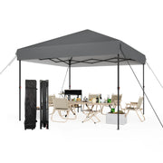 Bild in Galerie-Viewer laden, 10x10 ft Robuster Faltpavillon - Outdoor-Gartenpavillon mit 210D Oxford-Gewebe, rostbeständigem Rahmen, schnellem Aufbau, 3 einstellbaren Höhen, UV-Schutz, Rolltasche, Gewichtssäcken, Heringen, Abspannseilen