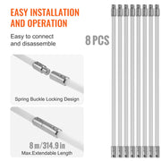 Load image into Gallery viewer, SucceBuy 23/26/30/33/39ft Chimney Sweep Kit w/ Reinforced Nylon Flexible Rods Ergonomic Chimney Cleaning Brush 360-Degree Brush