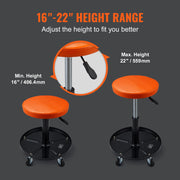 Bild in Galerie-Viewer laden, Amocart Mechanic Stool 250 LBS Rolling Pneumatic Creeper Garage/Shop Seat Padded Rolling Workshop Stool for Garage Auto Repair