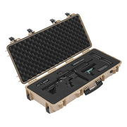 Bild in Galerie-Viewer laden, SucceBuy Hard Rifle Case Lockable Rifle Case with Pre-cut Foams Wheels IP67 Waterproof Pistol Storage Cases for Rifles Shotguns