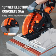 Load image into Gallery viewer, SucceBuy Electric Concrete Saw 16 in 3200 W Motor Circular Cutter with Max. 6 in Adjustable Cutting Depth Pump Blade for Brick - AMOCART