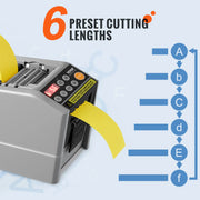 Load image into Gallery viewer, Amocart ZCUT-9 Automatic Tape Cutting Machine Paper Slitting Dispenser 6-60mm Adhesive Electric Tape Cutter for Product Package