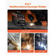 Load image into Gallery viewer, Amocart 4 in 1 MIG Welding Machine Gas MIG 160A 200A MultiProcess Synergic Mig Welder with IGBT Inverter LCD Screen Display MIG