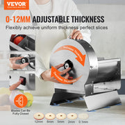 Load image into Gallery viewer, SucceBuy Electric Vegetable Slicer 0-0.5"/0-12mm Thickness Adjustable Commercial Machine Stainless Steel Food Cutter Machine - AMOCART