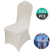 Bild in Galerie-Viewer laden, Amocart 100Pcs Wedding Chair Covers Stretch Polyester Spandex Slipcover Folding Flat Front Chair Covers for Hotel Dining Party