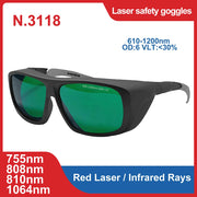 Load image into Gallery viewer, Laser Safety Glasses 190-2000nm 10600nm OD6 CO2 Laser Protection goggles 1064 532 200-2000nm IPL laser glasses Laser protection