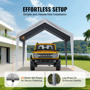 Charger l'image dans la visionneuse de galerie, Amocart Carport Replacement Canopy Cover Garage Top Tent Shelter Tarp Heavy-Duty Waterproof & UV Protected with Ball Bungees