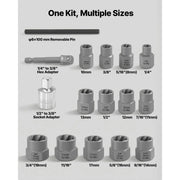 Load image into Gallery viewer, SucceBuy Bolt Extractor Kit Impact Bolt & Nut Remover Set with Pin Punch Solid Storage Case Cr-Mo Steel for Removing Damaged - AMOCART
