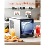 Load image into Gallery viewer, SucceBuy Countertop Ice Maker 33 44 lbs per Day Self-Cleaning Portable Machine w/Scoop Drawer-Style Ice Access Ice-Making Machin