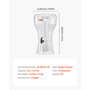 Load image into Gallery viewer, SucceBuy Beverage Dispenser 3.4 Gallon Drink Dispenser for Parties Plastic Juice Dispensers with No-Drip Spigot for Restaurants - AMOCART