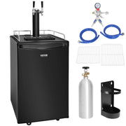 Load image into Gallery viewer, SucceBuy 152L Stainless Steel Beer Kegerator Draft Beer Dispenser Adjustable Faucet Regulator Keg Refrigerator Dual Tap for Home