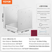 Load image into Gallery viewer, Amocart Post Base Stainless Steel Adjustable Post Anchor Bracket Base Pavilion Deck Porch Handrail Support Decorative Plate