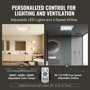 Bild in Galerie-Viewer laden, Amocart Bathroom Exhaust Fan 80/110CFM High-Efficiency Ventilation 1.5sones Low Noise Operation Energy-Saving Bathroom Ceiling