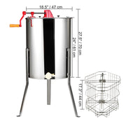 Load image into Gallery viewer, Amocart Honey Extractor 4/8 2/4 Frame Electric Stainless Steel Honeycomb Spinner Crank Honey Centrifuge Beekeeping Equipment