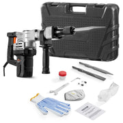 Load image into Gallery viewer, SucceBuy Electric Heavy Demolition Jack Hammer 1400W 2pcs Chisels Bits Chipping with Case 2900 BPM Concrete Breaker Gloves Black