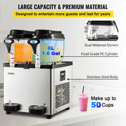 Load image into Gallery viewer, SucceBuy 2x6L Commercial Beverage Slush Machine Frozen Drink Juice Dispenser Ice-Cool Smoothie Maker Equipment for Restaurant