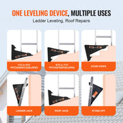 Load image into Gallery viewer, SucceBuy Ladder Levler 380lbs Load PP Ladder Leveling Tool Pitch Hopper Stair Ladder Stabilizer with Storage Easy to Use Stable - AMOCART