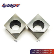 Load image into Gallery viewer, CCMT060202 04 CCGT060202 04 PCD Nc machine tools are used for copper and aluminum and other non-ferrous metal turning CBN