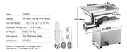 Load image into Gallery viewer, Hachoir à viande électrique commercial Amocart en acier inoxydable avec 3 plaques de meulage