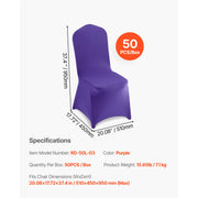 Load image into Gallery viewer, Amocart 50 Pcs Purple Chair Covers Polyester Spandex Chair Cover Stretch Slipcovers for Wedding Party Flat-Front Chair Covers