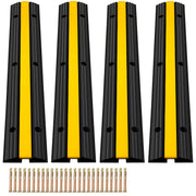 Load image into Gallery viewer, Rubber Speed Bump 1 Channel Driveway Cable Protector Ramp Wire Cover Cord Guard for Parking Lot Warehouses Traffic