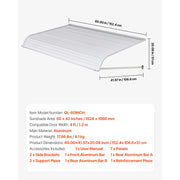 Load image into Gallery viewer, SucceBuy Aluminum Awning 60 x 42in Durable Window Awning Door Canopy Lightweight Stable Aluminum Awning Exterior Rain Protection - AMOCART