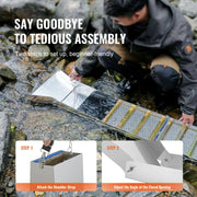 Load image into Gallery viewer, SucceBuy 50" 12" Complete Sluice Box Gold Panning Kit Aluminum Alloy Gold Mining Equipment 23/16 PCS Gold Prospecting Kit